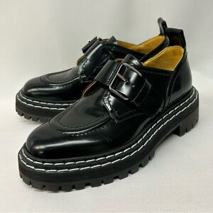 Proenza Schouler  Monk Buckle Platform Loafers 6 / 36 Black Women’s Shoes